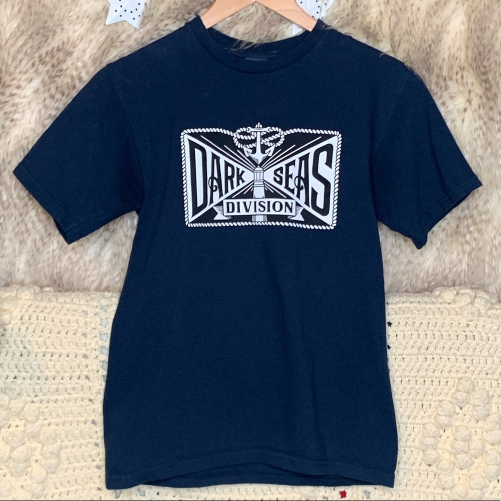 Dark Seas Navy Blue Short Sleeve T-Shirt